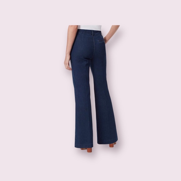 Christian Siriano x Gloria Vanderbilt Collab Sharp Denim Trouser Pant Size 27/4 - Picture 2 of 7